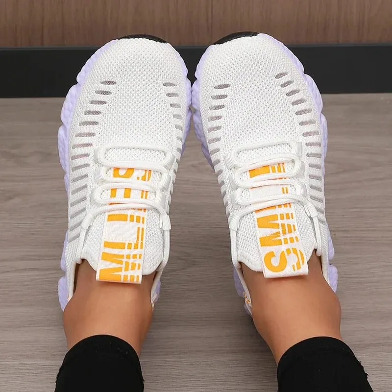 Women's Sports Shoes Mesh Lightweight Soft Sole Jogging Strap Breathable Fashion Sports Walking Casual Tennis Flat Shoes for Men — image 6