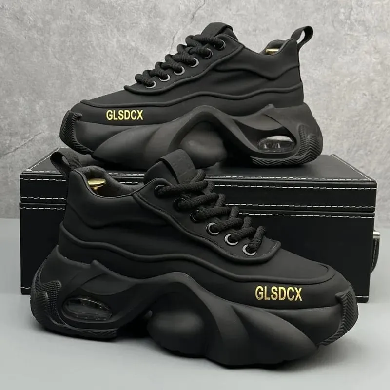Designer Style Men Shoes Autumn Fashion Comfortable Men's Thick Platform Sneakers Casual Shoes Sports Trainers Tenis — image 2