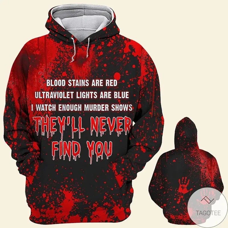 YOU 2026 Halloween Hoodies Men Women Full Print Terror Blood Graphic Sweatshirt Hoody Sudaderas Originales — image 6