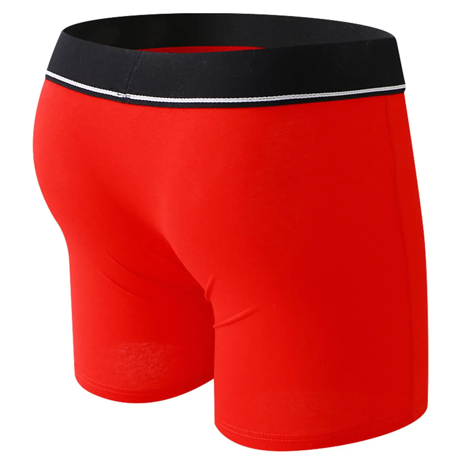Anel peniano masculino sexy jock hole boxers cockring homem shorts roupa interior calcinha de algodão bolsa aberta cuecas longas boxershorts — image 9
