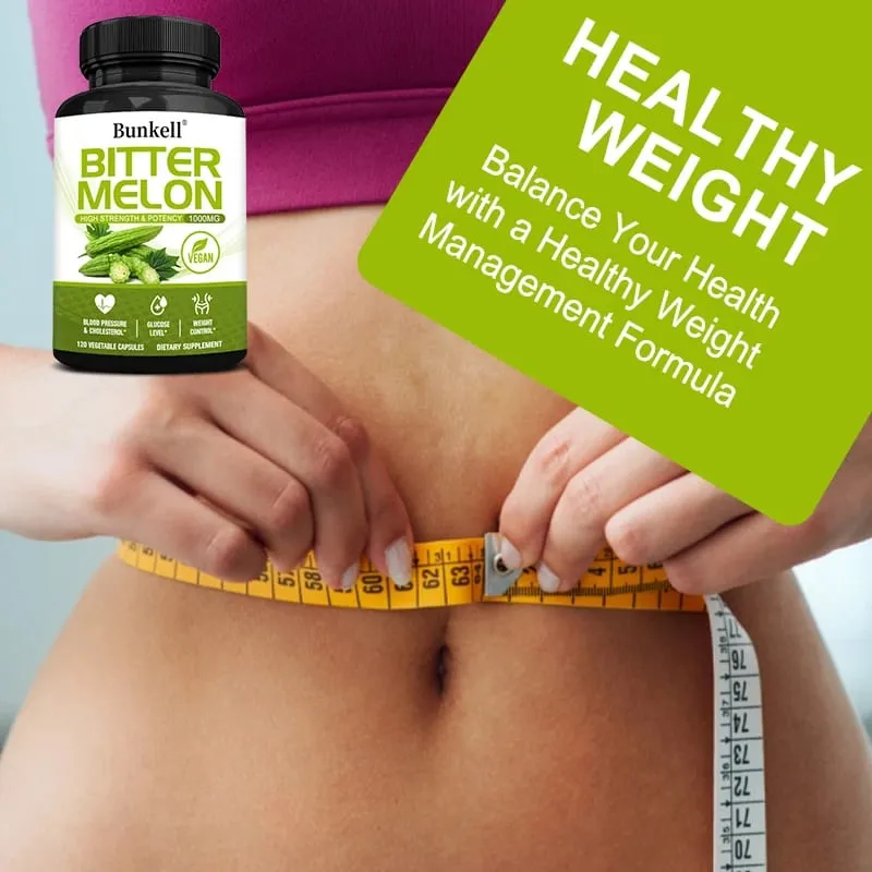 Organic Bitter Melon Extract Capsules - Blood Sugar Balance & Fat Burning Detox & Digestive Support Non-GMO 30/60/120 Counts — image 4