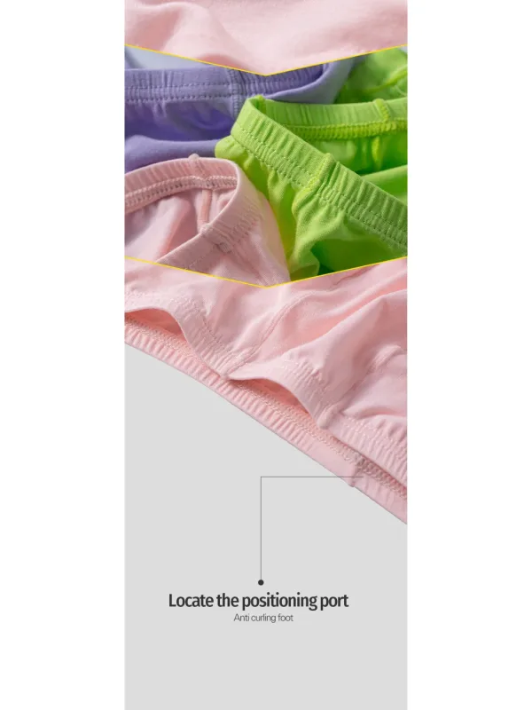 2PCS Low Rise Comfort Men Cotton Briefs Pink Soft Fabric Malapad na Waistband 3D Support Pouch Moisture Friendly Mens Underwear — image 10