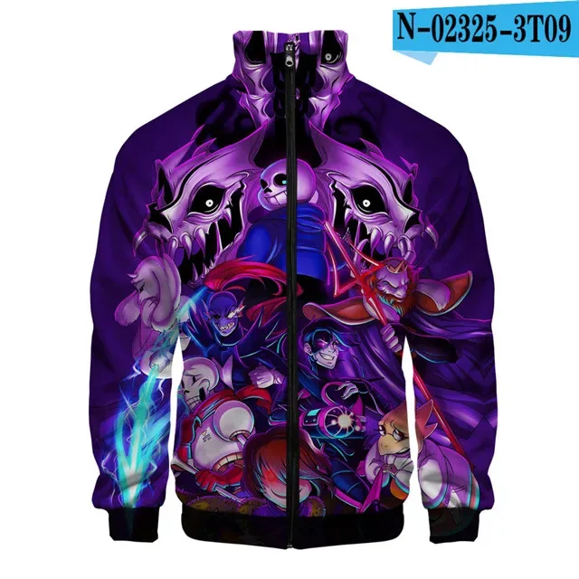 Luxo popular sans undertale 3d impressão zíper raglan jaqueta blusão meninos/meninas confortáveis gola jaquetas casacos — image 36