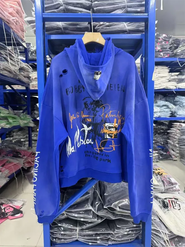 Autumn/Winter PH Vintage Letter Pattern Printed Washed Loose Hoodie Street Casual Cotton Versatile Sports Fashion Sweatshirt — image 11