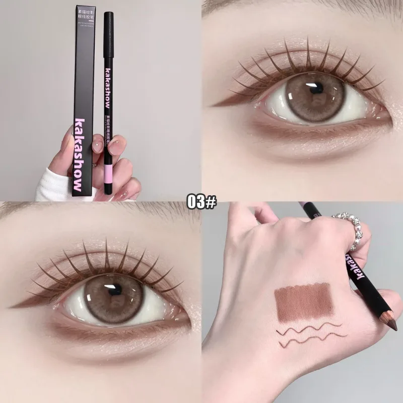 Wooden Matte Eyeliner Pencil Black Pink Brown Eye Liner Pen Long-lasting Waterproof Smudge-Proof Smooth Matte Eye Liner Makeup — image 9