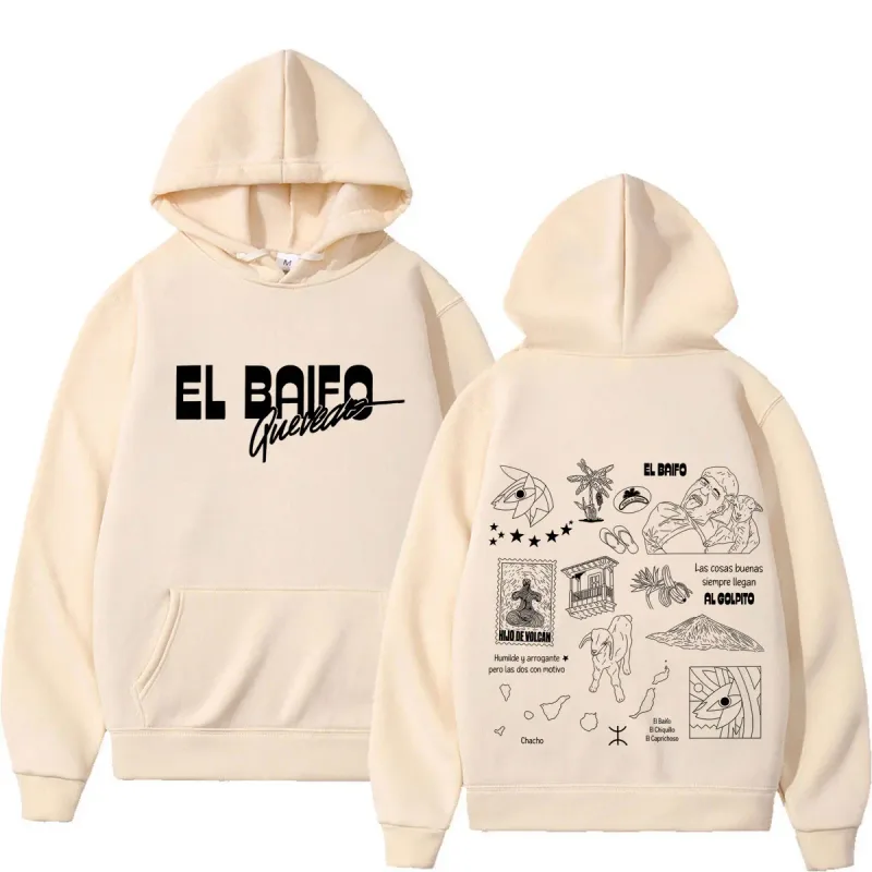 EL BAIFO Album 2026 Tour Graphics Hoodies Men Women Hip-hop Pullover Autumn Winter Loose Casual High Quality Sweatshirts — image 4