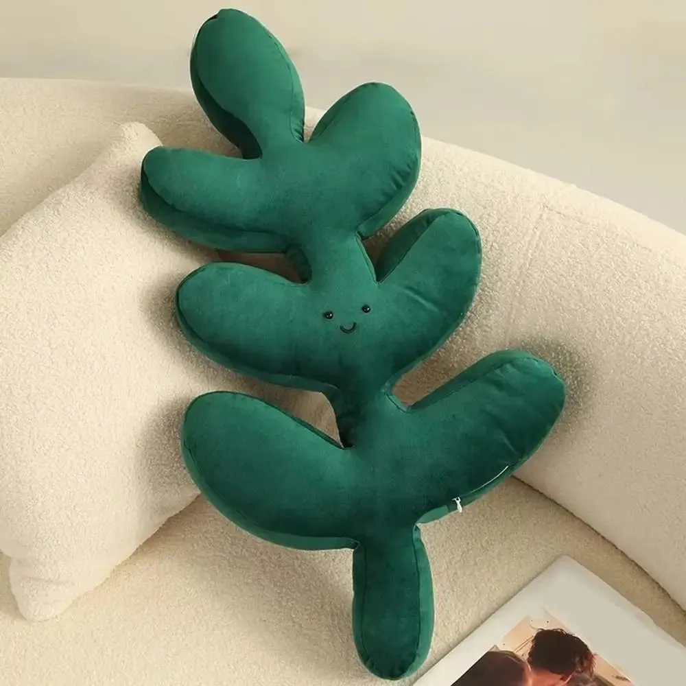 New Cartoon Creative Leaf Back Cushion Home Indoor Decor Adult Pillow Cushion Green Plant Leaf Leaf Cushions — image 4