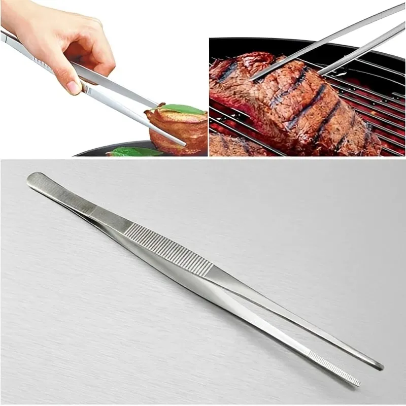 Stainless Steel Multifunction Barbecue Tongs Food Clip BBQ Kitchen Gadgets Cooking Tweezers Buffet Tool CFQJ006 — image 1