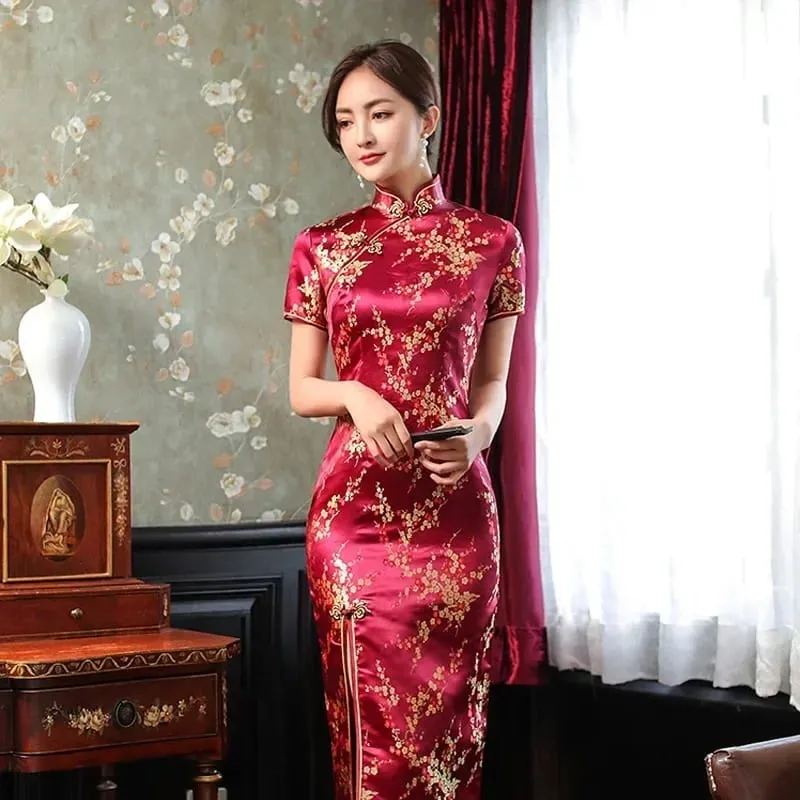 Roupas de moda festa vintage casual verão elegante tradicional chinês roupas cheongsams vestido chinês qipao estilo étnico — image 10
