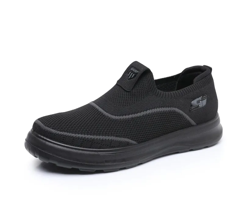 Men's Breathable Mesh Sneakers Lightweight Knit Upper Comfortable Soft Sole Non-slip Casual Walking Shoes Fashion Versatile