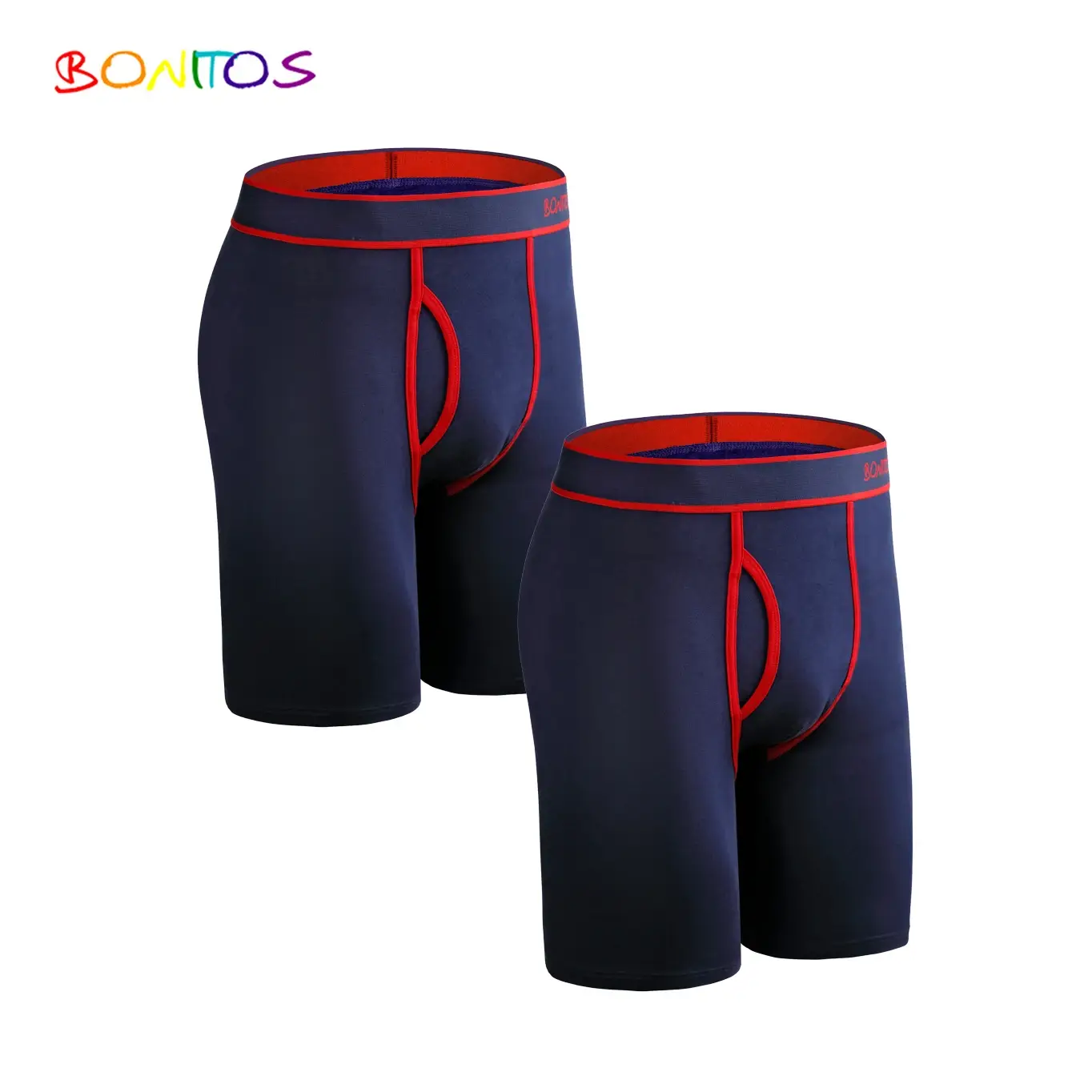2 pçs pacote de perna longa boxer shorts homens calcinha kit homme boxershorts deslizamento roupa interior para homem algodão masculino sexy conjunto caixa ginásio — image 13