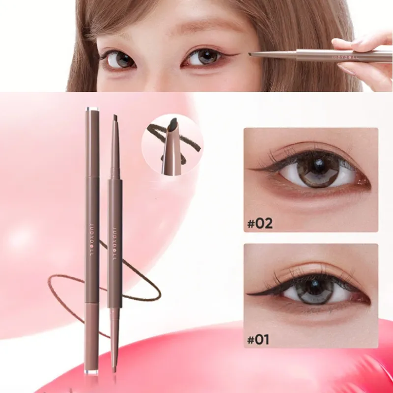 Judydoll Double Ended Eyeliner Lying Silkworm Gel Pen long Lasting Waterproof Non-Smudge Eyeliner Quick Drying Eye Makeup