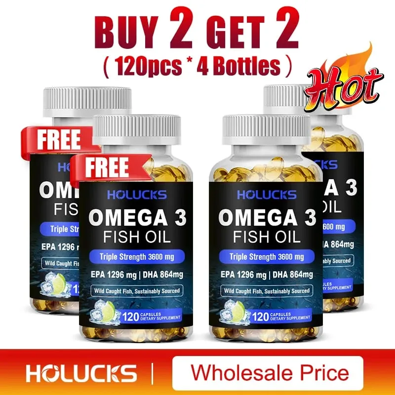 Omega 3 Fish Oil Supplement with EPA 1300mg DHA 900mg Support Heart & Brain Health Antioxidant Immune Energy Boost