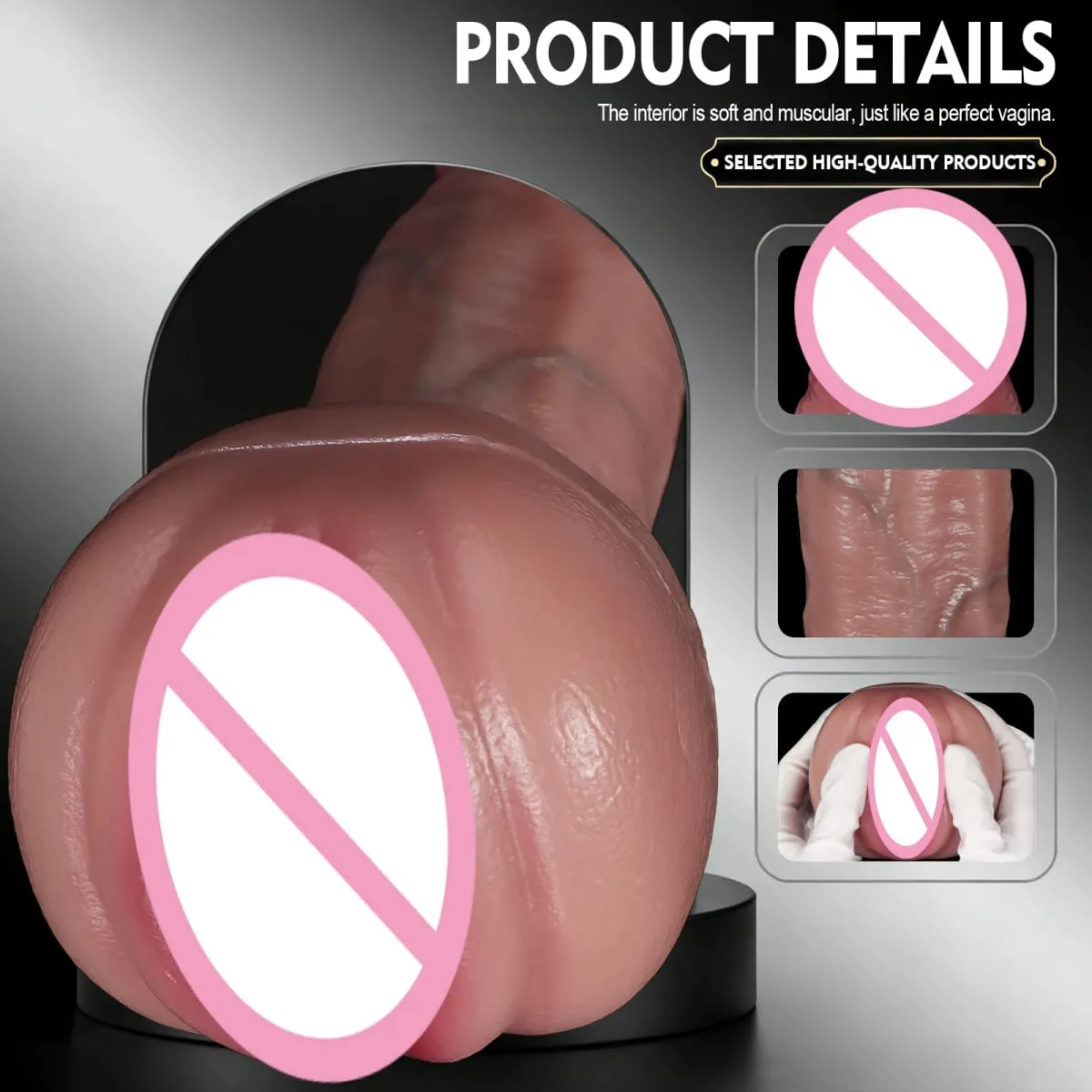Bagong Makatotohanang Dildo Penis Pussy Extender Penis Sleeve Anal Vagina Stimulator para sa Mga Lalaki Lalaki Masturbesyon Sex Toys para sa Mag-asawang Bakla — image 6