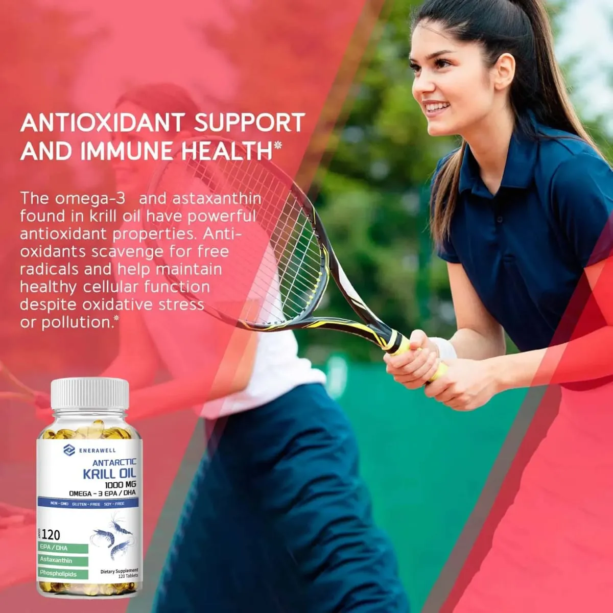 Antarctic Krill Oil 1000 mg Capsules | 3X Strength Natural Source of Omega-3 EPA DHA with Astaxanthin Supplement