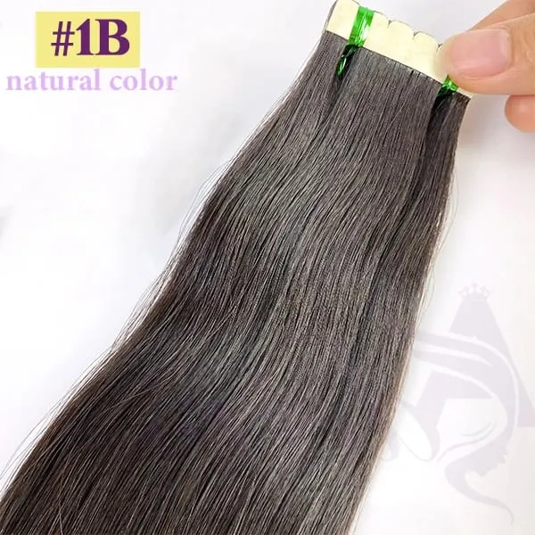 Mini Tape In Hair Extensions Really Human Hair Extensions Black Brown Blonde Invisible Tape In Straight 16"-26" For Salon — image 8
