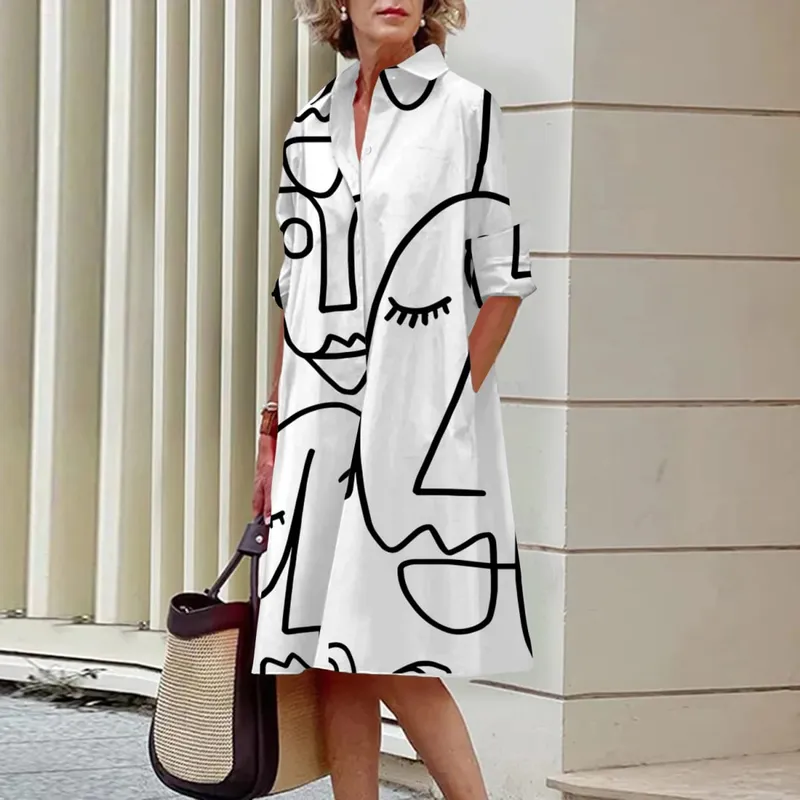 S-5Xl camisa de verão vestido branco azul noite vestidos vintage festa extra longo feminino solto vestidos apenas celadon impresso vestidos