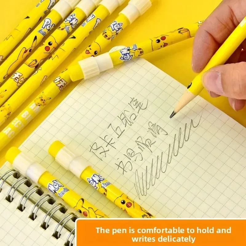 12pcs pokemon pencil with Eraser Pencil Sharpener cute pikachu Anime Figure School Supplies Office Stationery Kawaii Tools Gifts — image 4