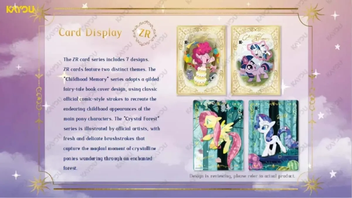 English Version Genuine KAYOU My Little Pony Card Friendship Moon Edition Crystal Forest Series Anime Collection Card Gifts