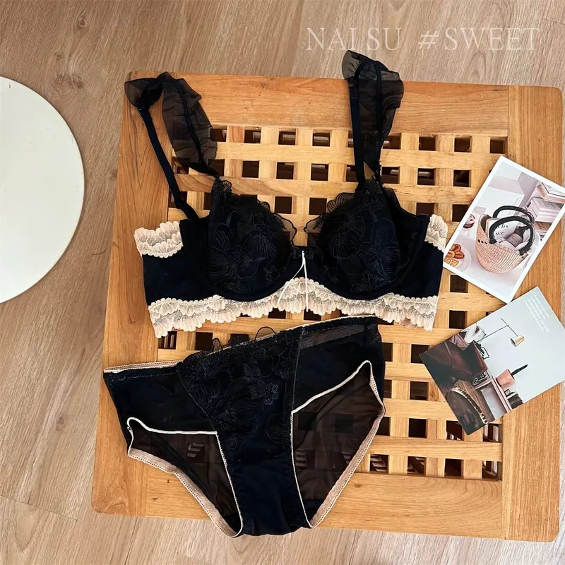 Everyday Japanese Minimizer Bra Large Bust Rabbit Ear Cup Anti Sagging Breathable Lace Support Ultra Thin Comfort MOYISU Sexy AB — image 12