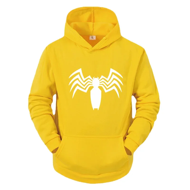 2026 outono e inverno novo moletom com capuz masculino rua moda aranha impressão esportiva feminina velo casual diversão hoodie masculino wear — image 15