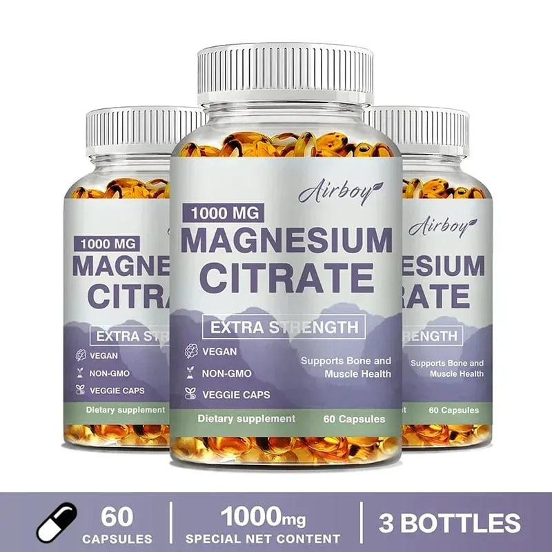 Citrato de Magnésio - Suplemento para Relaxamento do Estresse Osso Sono Coração Saúde Nervo Músculo e Metabolismo — image 11