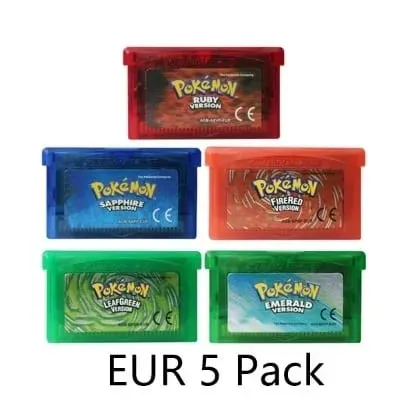 GBA Video Game Cartridge Console Card Pokemon Emerald Ruby FireRed LeafGreen Sapphire Multi-language for GBA/NDS