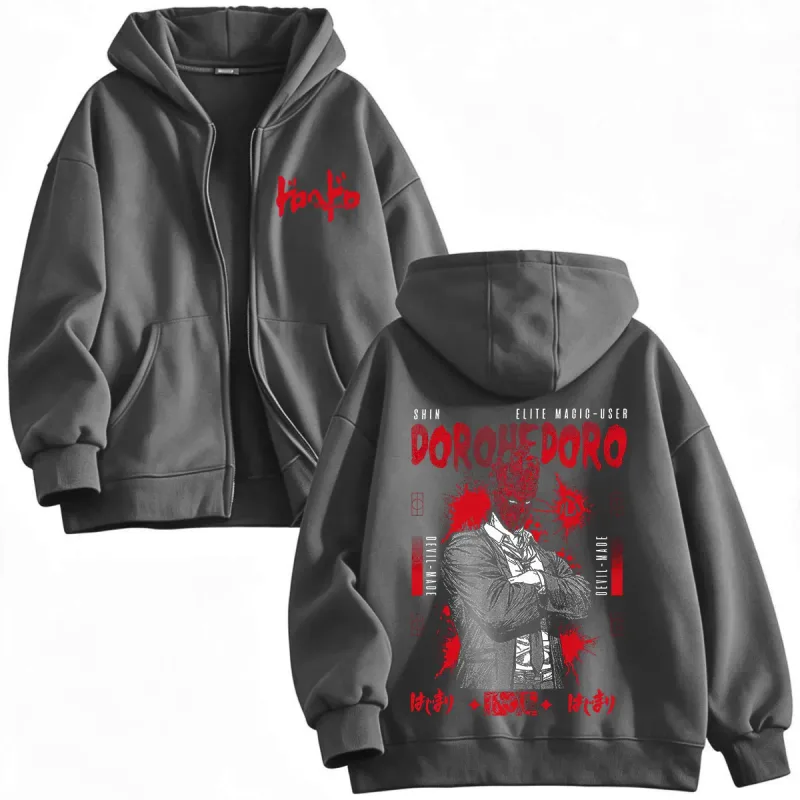 Anime Dorohedoro Kaiman Shin Zipper Hoodies Men's Women Clothing Zip Up Hooded Sweatshirts Long Sleeves Jackets Caots Streetwear — image 7