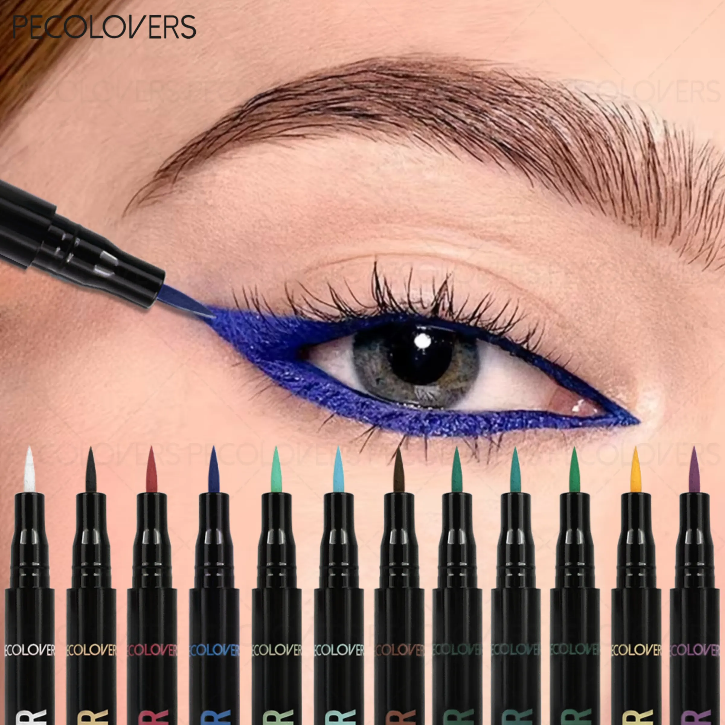 1 Pc Smooth Glide Liquid Eyeliner Pen - Waterproof Long-lasting Ultra-Fine Tip Water Eye Liner Pen Precision Slide Smudge-Proof — image 2