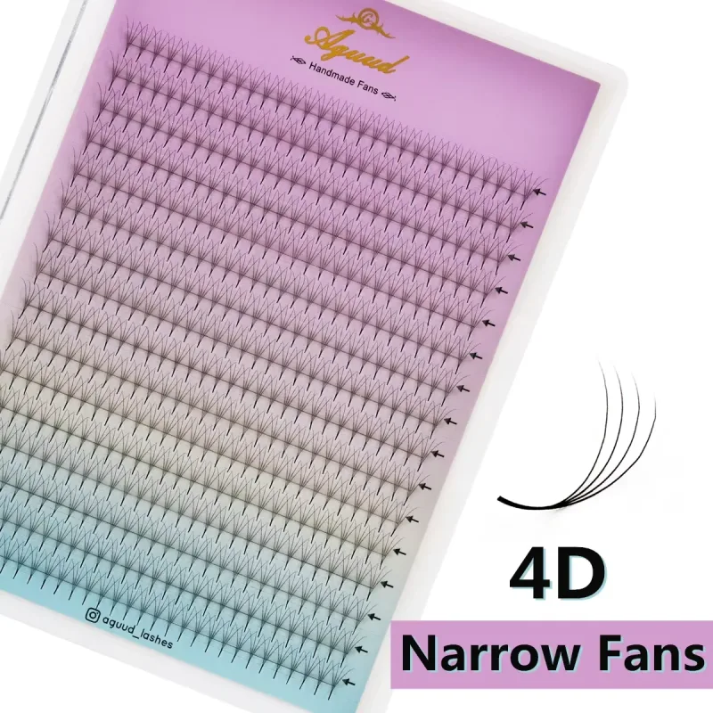 New Style Super Narrow Thin Pointy Base Premade Lash Fans 4D 5D 6D 7D 8D XL Tray PBT Russian Volume Lashes Extension Fans