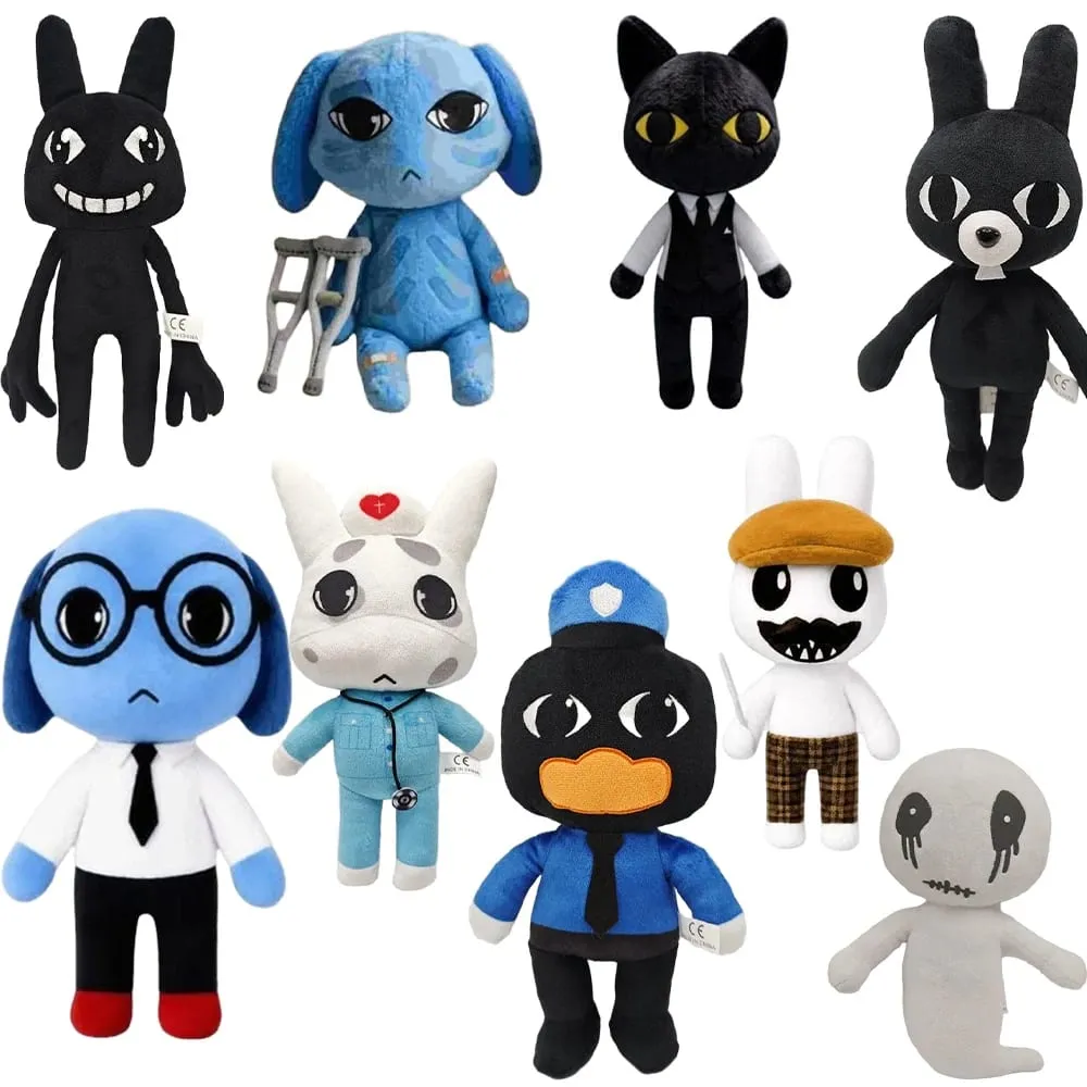 In Stock Horror Animal Hospital Blue Dog Penguin Bunny Plush Doll Cute Animal Game Peripherals Collectible Soft Toys. — image 1