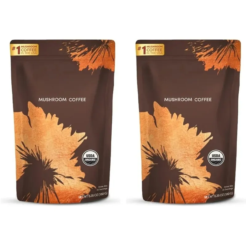 Organic Mushroom Blend Powder Lion's Mane Reishi Gut Health & Energy Support 48mg Caffeine Gluten Free Vegan 30 Servings — image 10