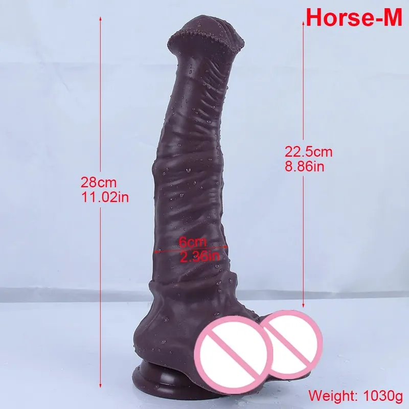 S/M/L Huge Dildo Realistic Animal Horse Penis High Simulation Sex Toys With Suction Cup Anal Plug for Adults Masturbation Orgasm — image 7