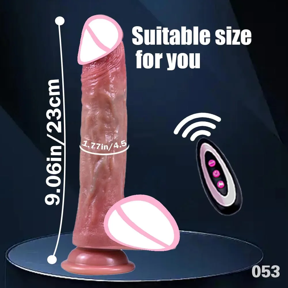 9 Vibration Modes 3 Stretching And 3 Shaking Modes Dildo Electric Female Sex Toy Silicone Dildo Telescopic Vibration Heating 18+
