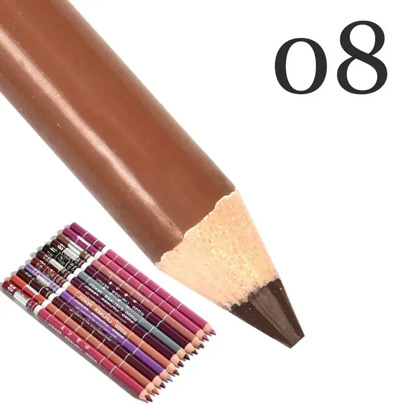 Delineador labial antiincrustante profissional, 28 cores, caneta de batom profissional, à prova d'água, lápis de contorno labial, maquiagem duradoura, delineador cremoso