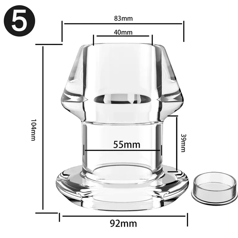 Hollow Anal Plug Silicone Butt Plugs na may Stopper Anal Dilator Anus Tunnel Expansion Prostate Massage Mga Sex Toys Para sa Babae Lalaki Gay — image 11