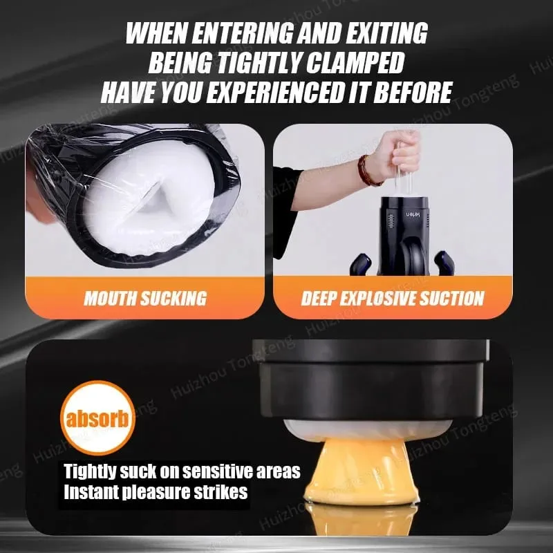 Leten Male Masturbator Automatic Cup with Sucking Thrusting Modes Heating Blowiob Hand Free Sex Machine Adult Sex Toy for Men — image 5