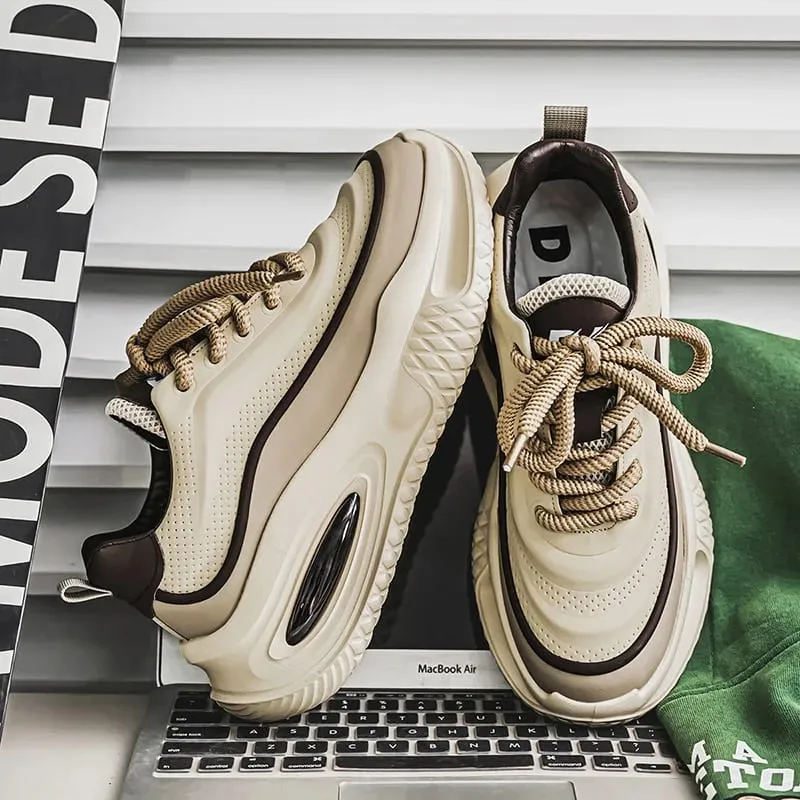 Frühling Sommer Männer Turnschuhe Plattform Casual Schuhe Retro Chunky Dad Schuhe Streetwear Lace Up Wandern Männliche Laufschuhe — image 4