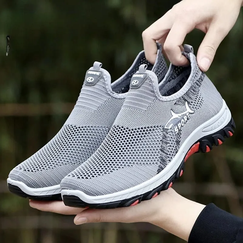 Men's Summer Mesh Shoes Breathable Lightweight Casual Sneakers Outdoor Walking Hiking Footwear 2026 New — image 1