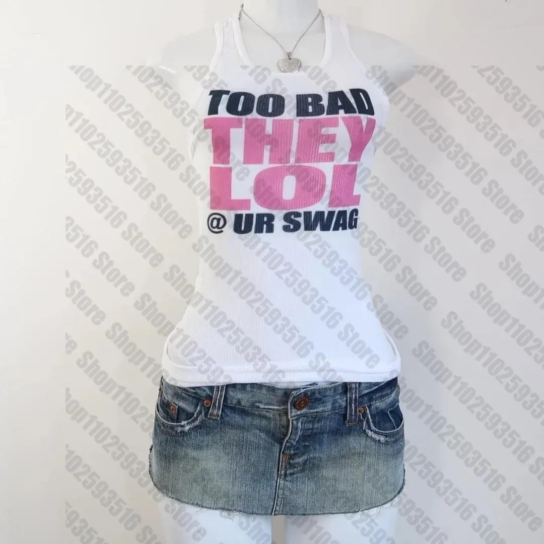 Grunge Clothes Y2k Tops Women's Tanks & Camis Kawaii Top Aesthetic Clothing 90s Vintage Clothes Summer Emo Tops With Suspenders