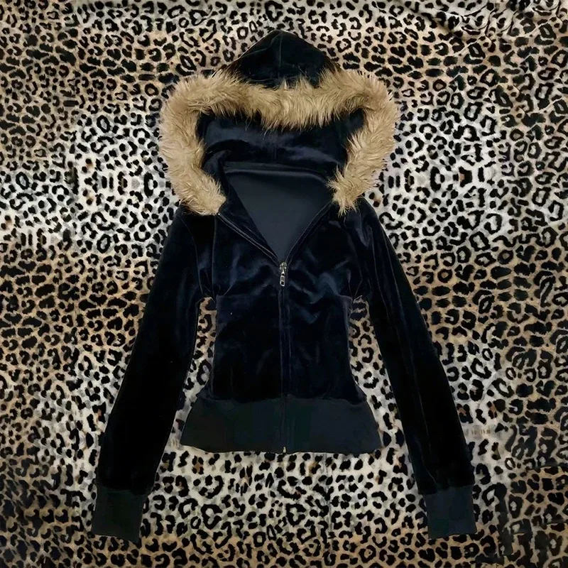 Gótico punk grunge y2k unissex moletom com capuz 2025 novo outono inverno chique cardigan moletom americano retro hip-hop estética streetwear — image 4