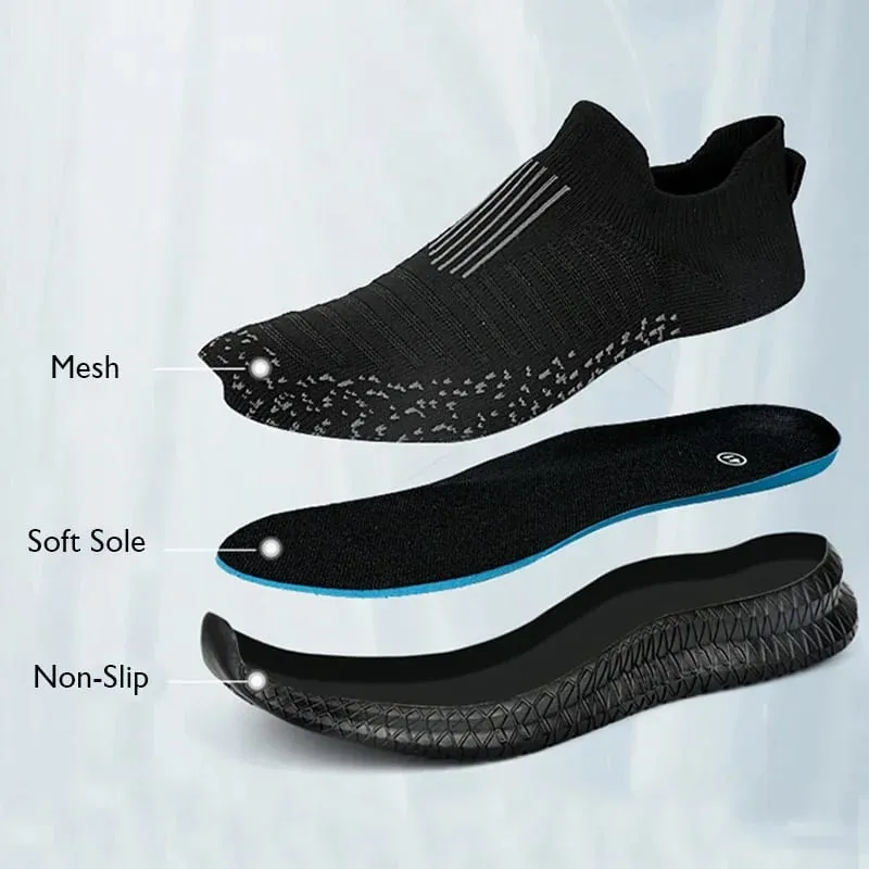 Breathable Men Casual Shoes Lightweight Outdoor Male Walking Shoes Anti-slip Men's Sneakers Slip on Flats Vulcanized Shoes — image 3