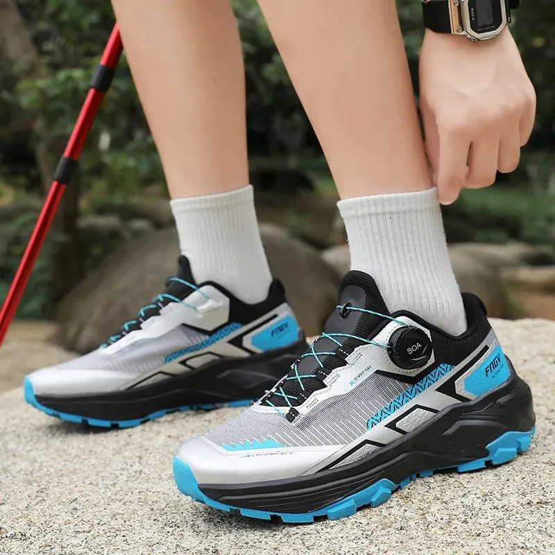 Men's Stylish Outdoor Hiking Shoes Hard-wearing Trekking Sneakers with Plush Warm Lining for Winter Male Footwear — image 2