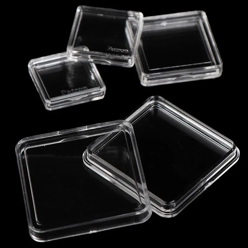 10PCS Square Clear Plastic Protector Containers Case For Token Board Game Holder Boxes Cards CollectionHot — image 6