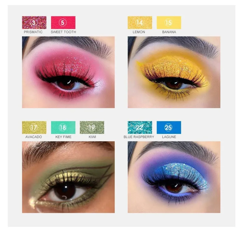 30 Color Eye Shadow Palette Rainbow Coral Pearl Glitter Matte Sequins Shimmer High Pigment Eye Shadow Party ＆ Dance Show Makeup