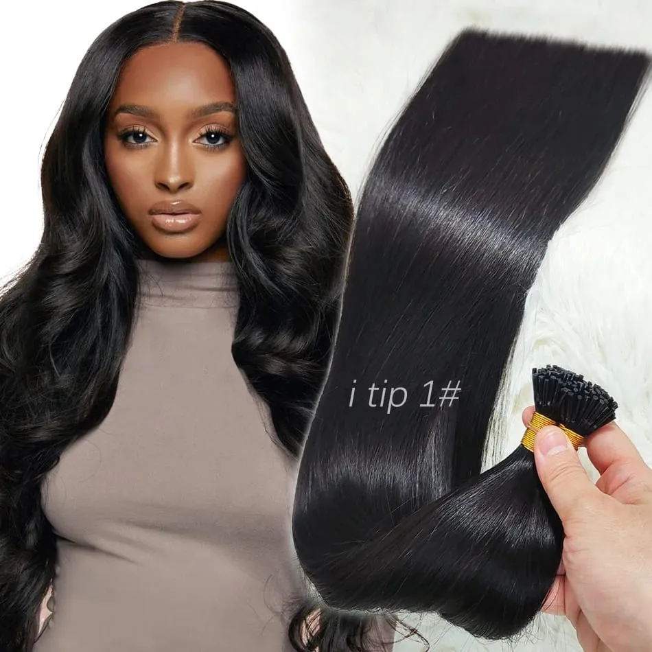I Tip Human Hair Extensions 50g Straight Fusion Hair 30Inch Keratin Capsule Original Real Natural Hair Blonde Color