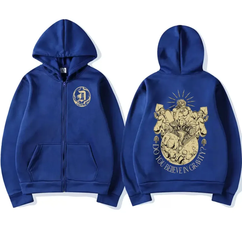 Anime Jojo Bizarre Adventure Zipper Hoodies Dio Brando Manga Zip Up Hooded Sweatshirts Men Women Fashion Casual Pullovers Coats — image 7