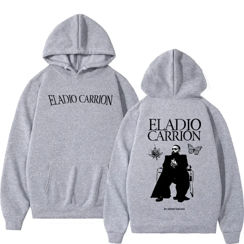 Rapper Eladio Carrion Hoodies Men's Women Clothing Fashion Oversized Pullovers Fleece Long Sleeve Hooded Sweatshirts Streetwear — image 6