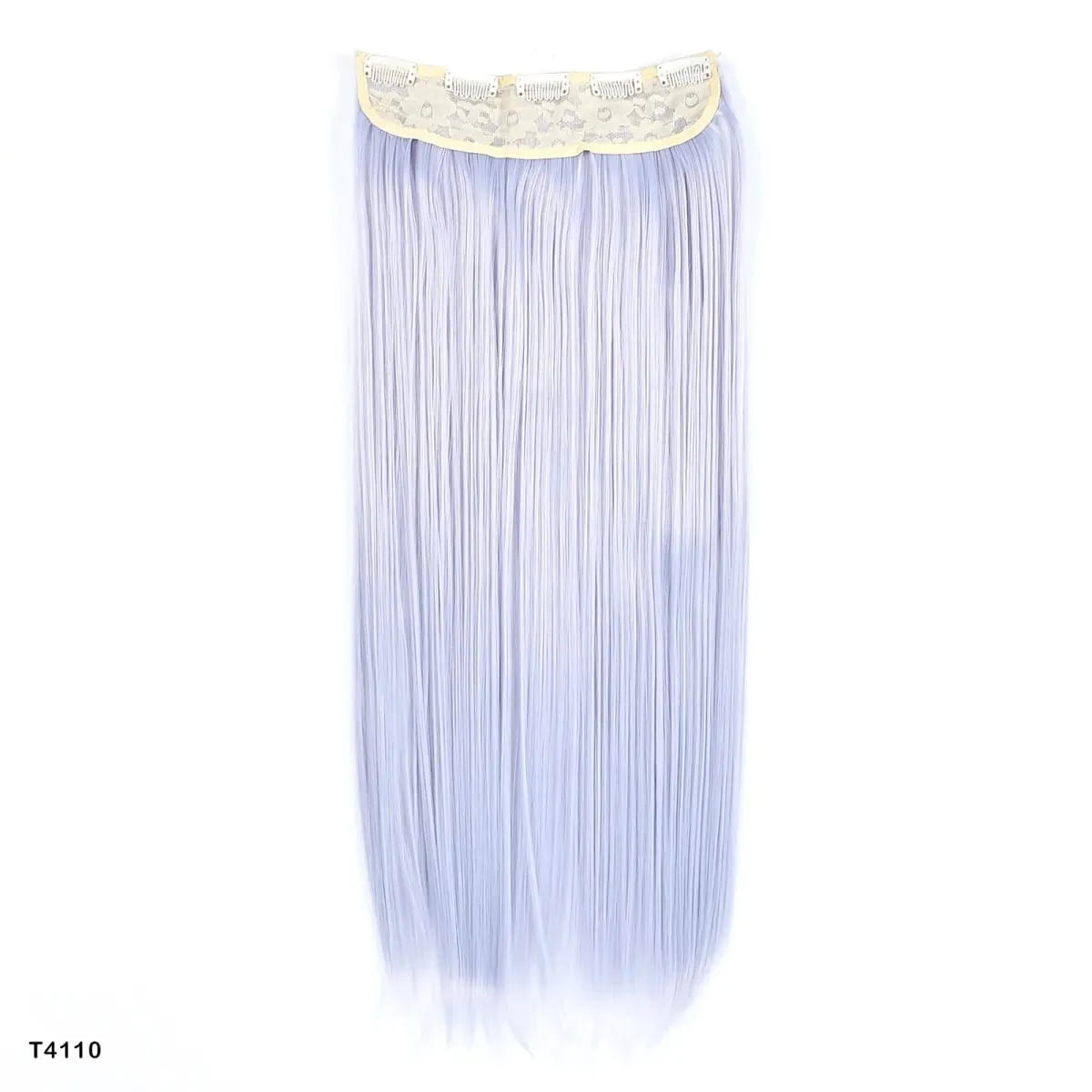 Zolin Clip in Hair Extension One Piece Long Straight Hair Black Gray Color Synthetic Hairpieces For Women Cosplay Use — image 8
