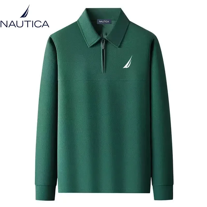 Nautica men's and women's half-zip front-neck pullover sweaters for autumn and winter high-quality casual business sweatshirt — image 7